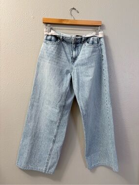 High-Rise Light Wash Wide-Leg Jeans for Women